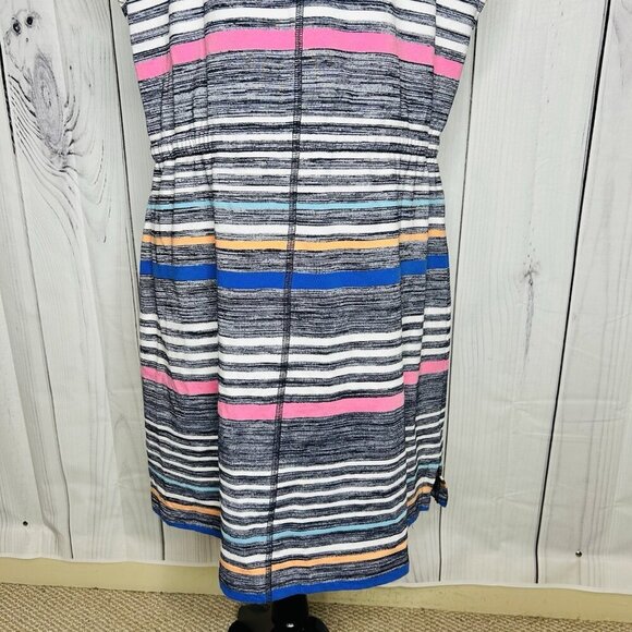 T by Talbots Women's Dress Striped Drawstring T-Shirt Sleeveless Sz Petite XL - Picture 10 of 10